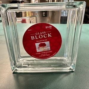 6 Glass blocks with top insert for lights etc (hobby lobby)